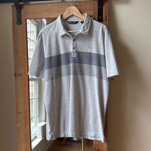 Travis Matthew Striped Golf Polo Size XL